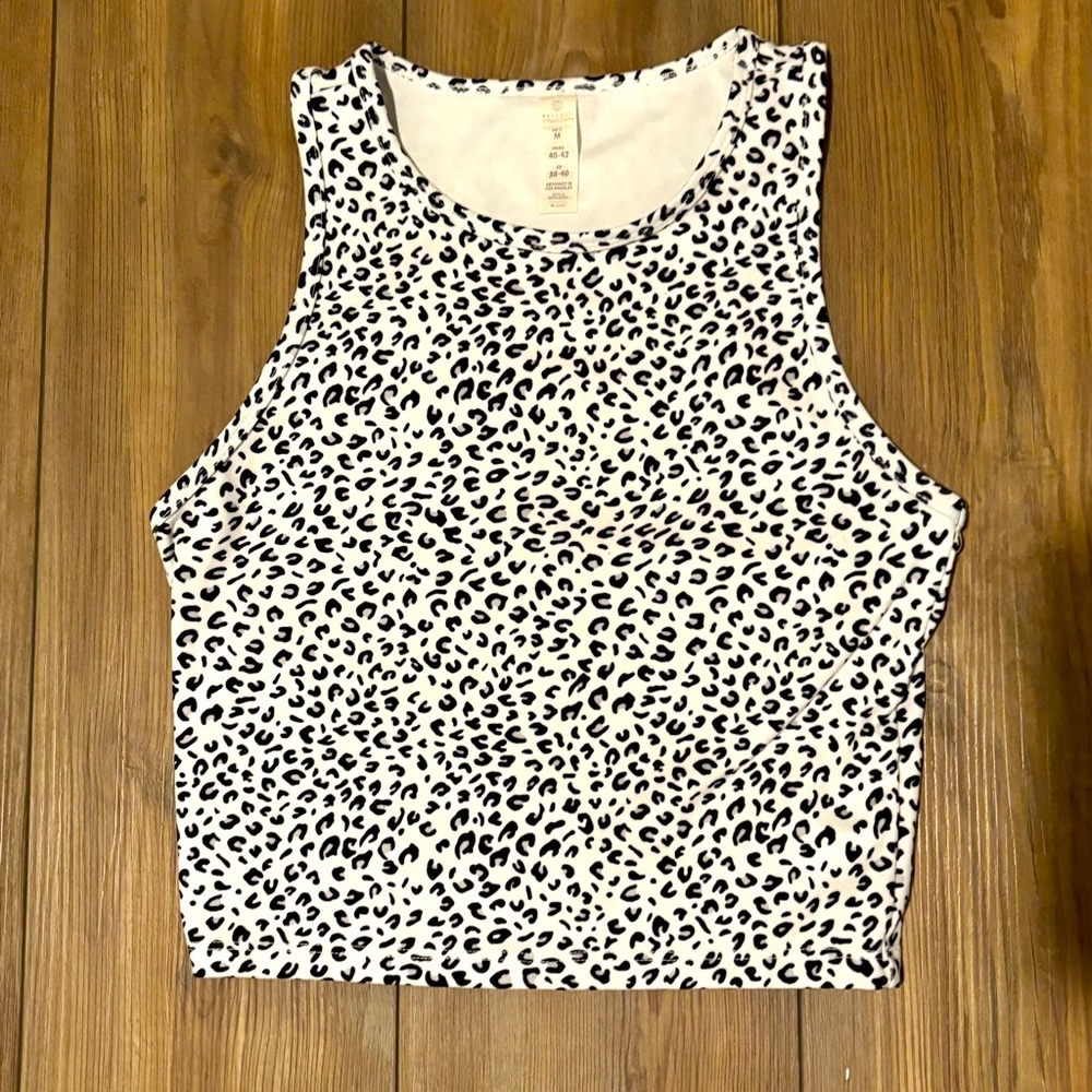 Balance Collection Leopard/cheetah print athletic muscle tank